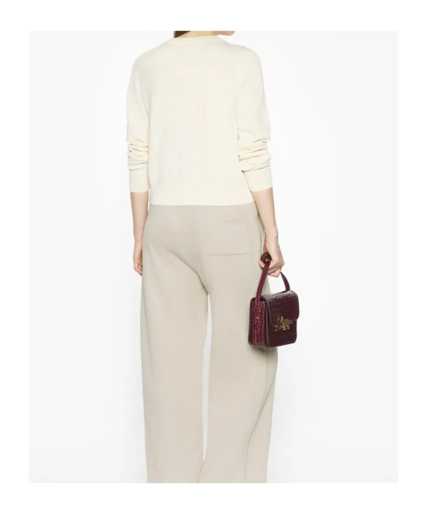 Fox-Embroidered Buttoned Cardigan