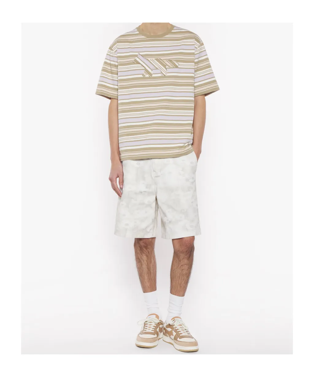 Crafted Profile Fox Striped Oversize Tee-Shirt