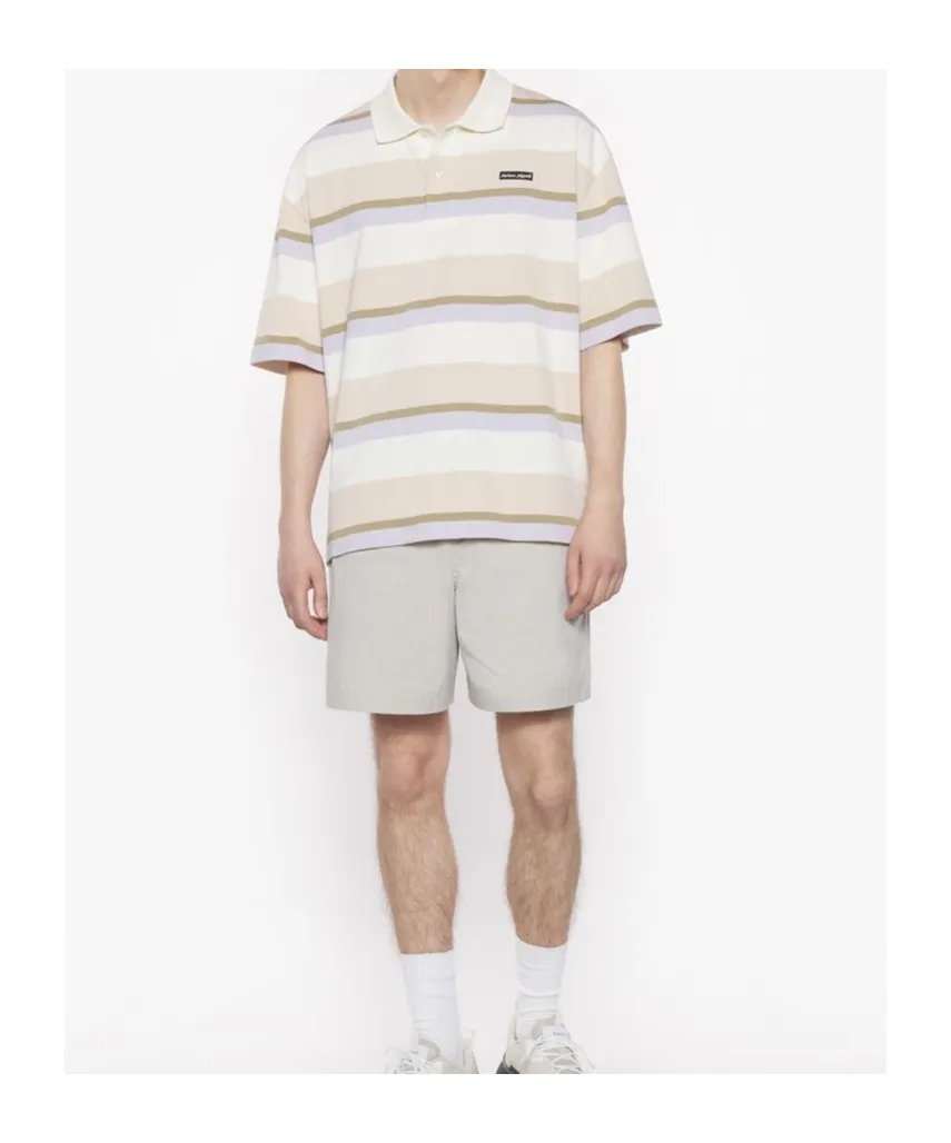 Striped Ss Oversize Polo Shirt