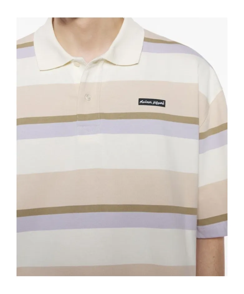 Striped Ss Oversize Polo Shirt