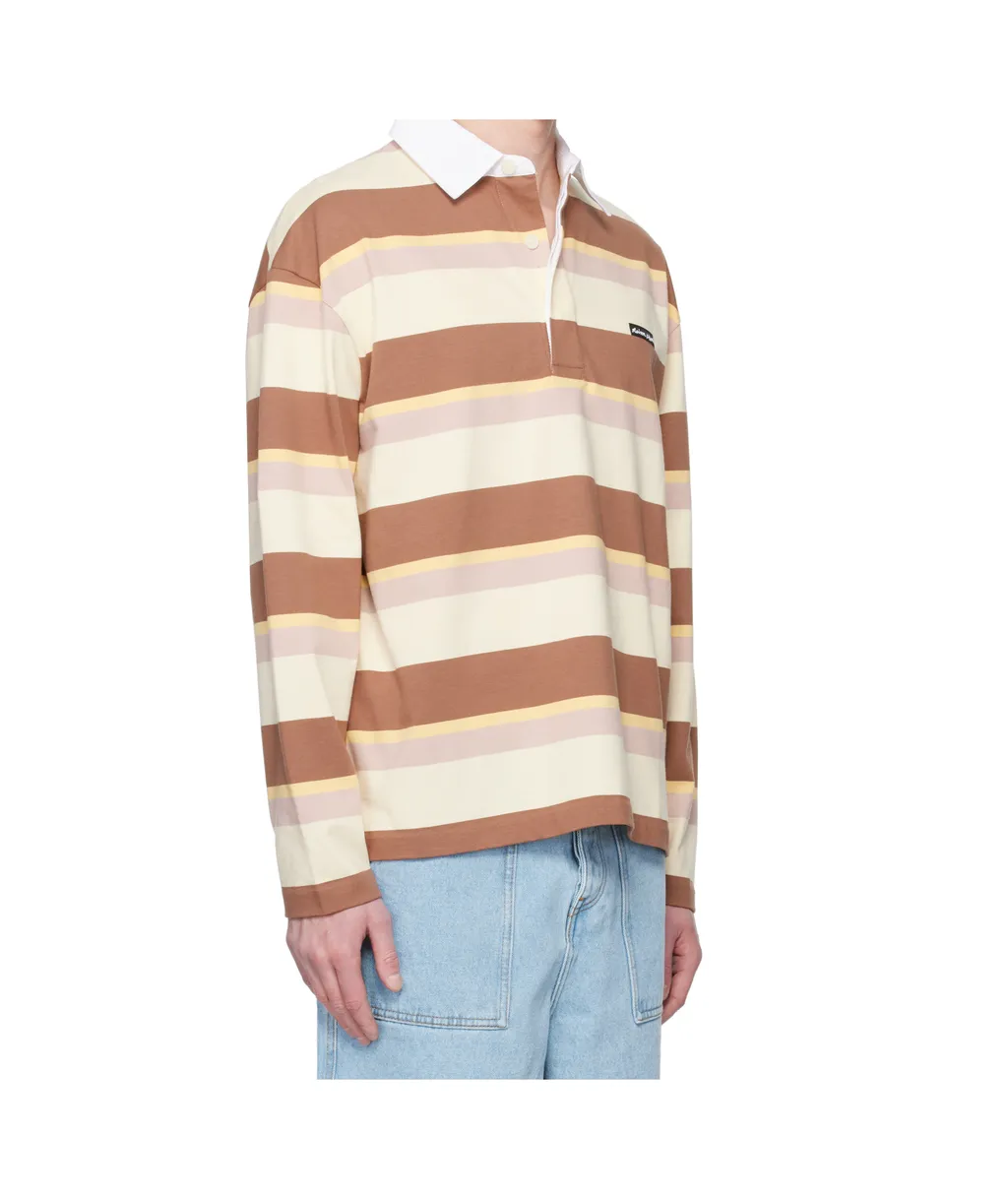 Striped Ls Oversize Polo Shirt