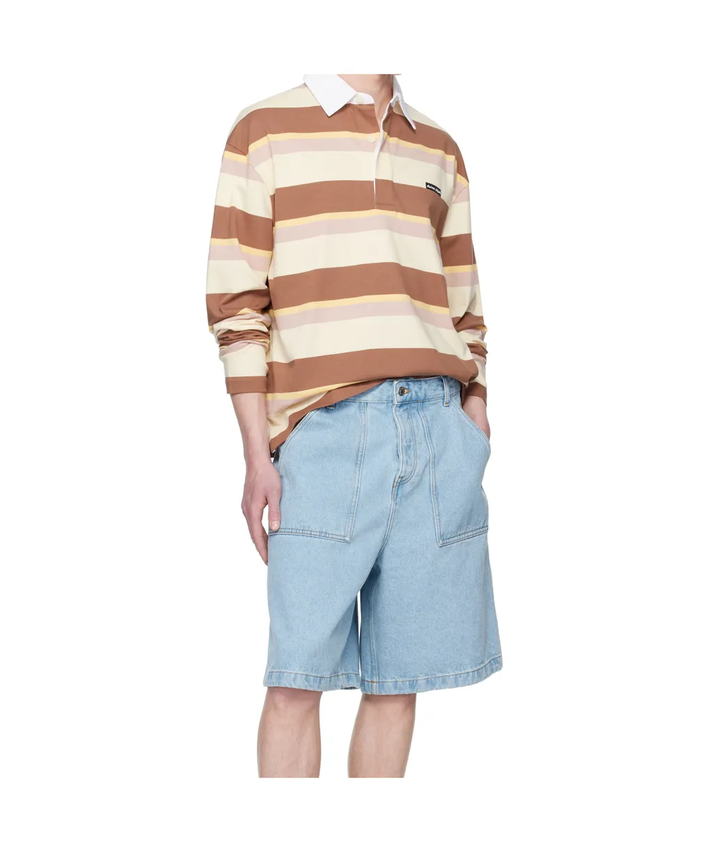 Striped Ls Oversize Polo Shirt