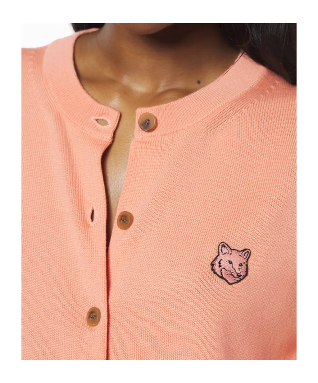 Bold Fox Head Patch Regular Cardigan