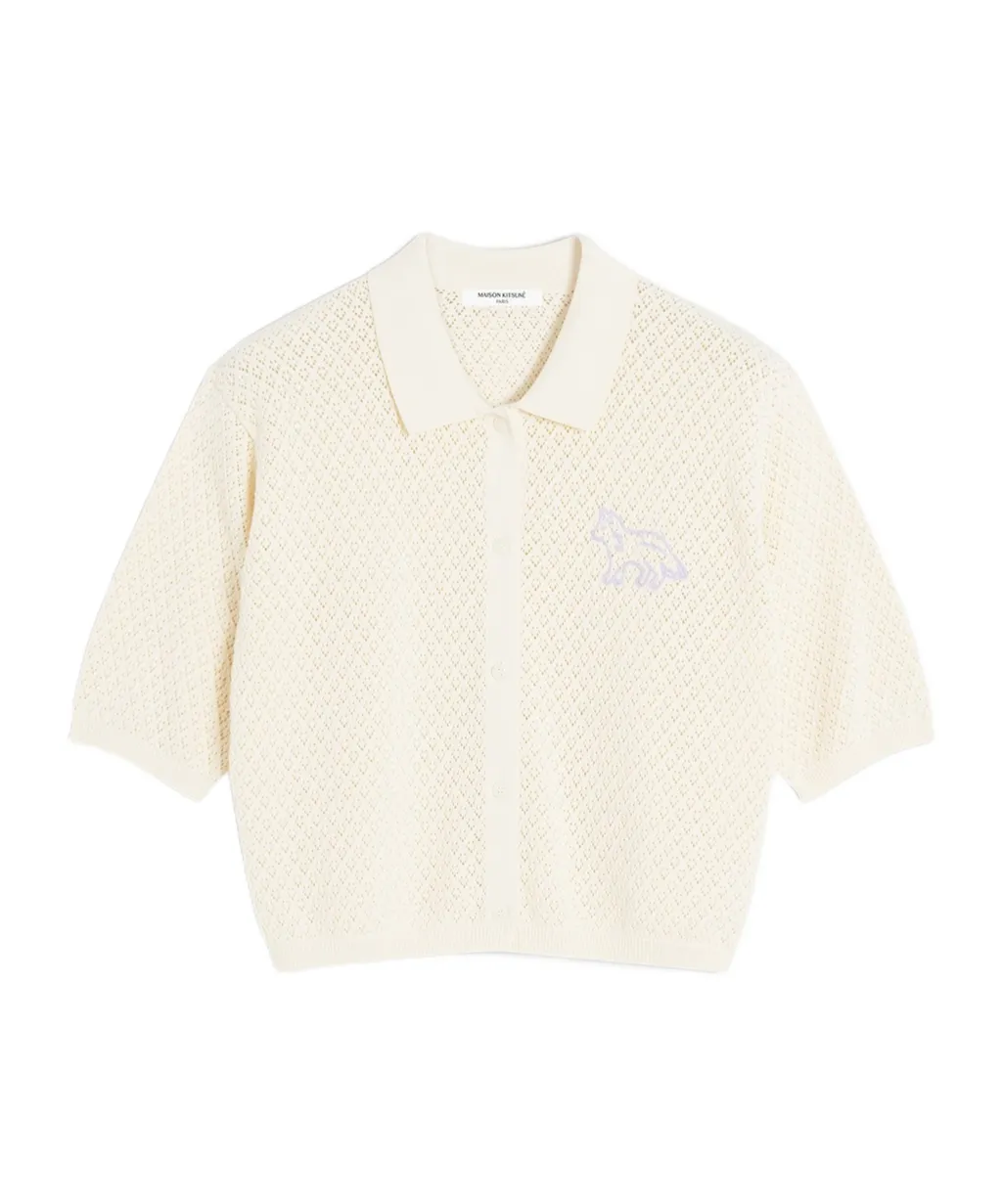 Baby Fox Embroidered Pointelle Cardigan