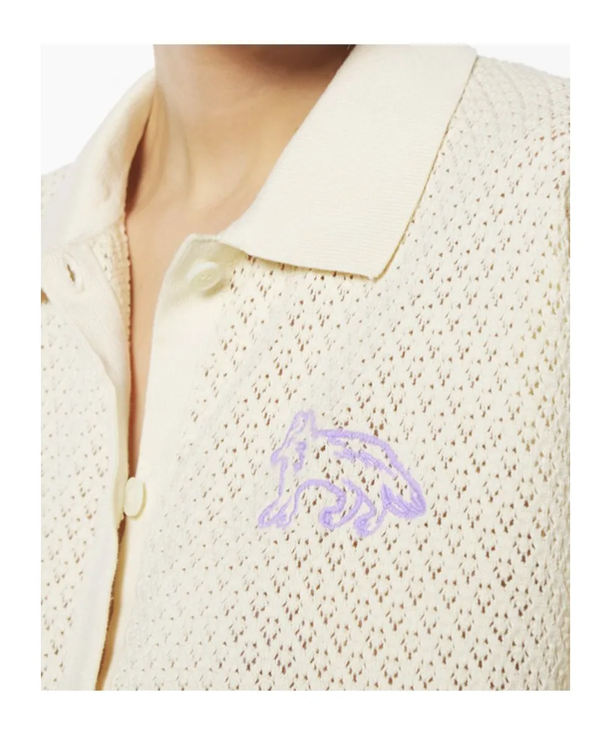 Baby Fox Embroidered Pointelle Cardigan