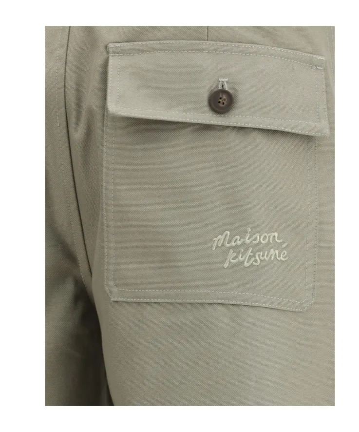 Logo Embroidered Workwear Pants