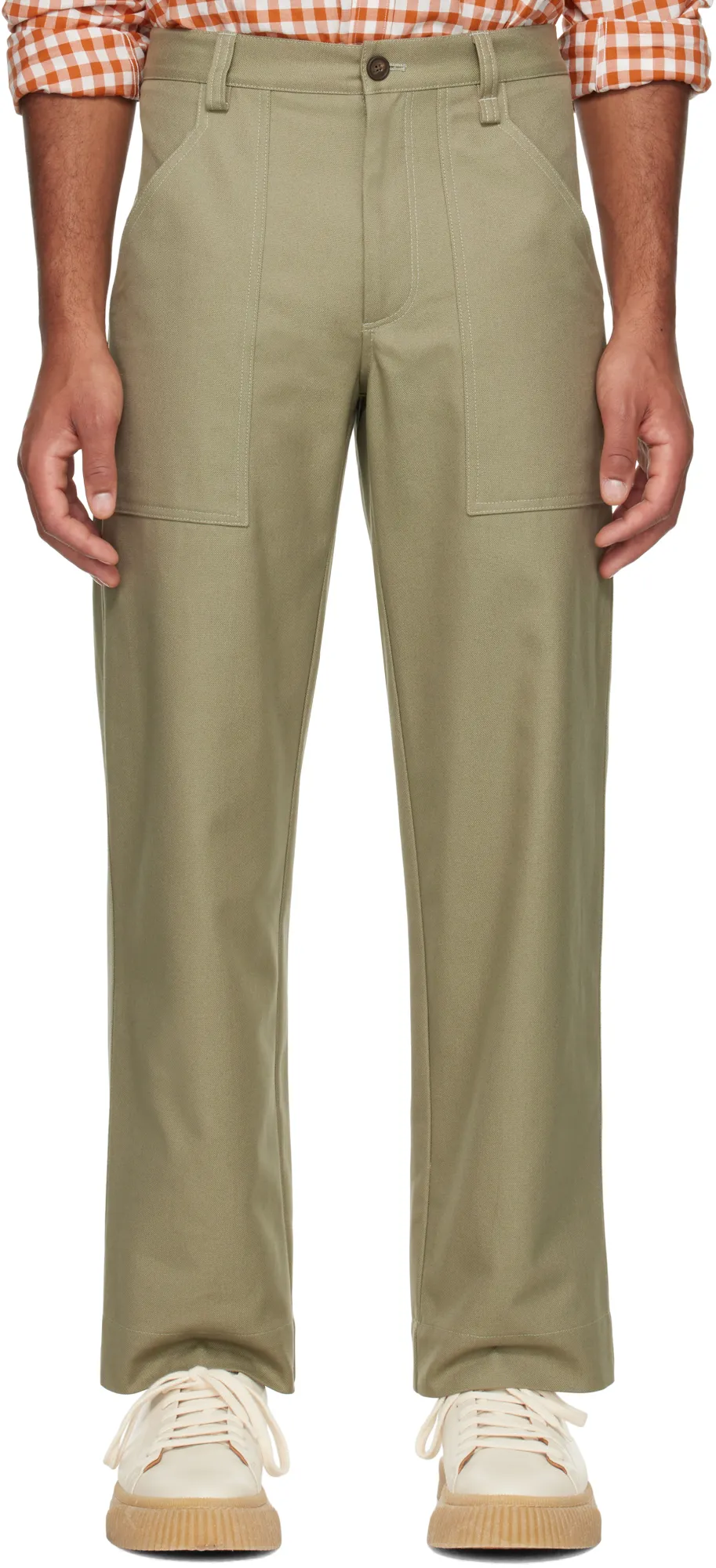 Logo Embroidered Workwear Pants