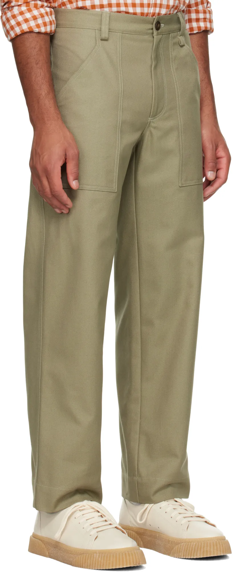 Logo Embroidered Workwear Pants