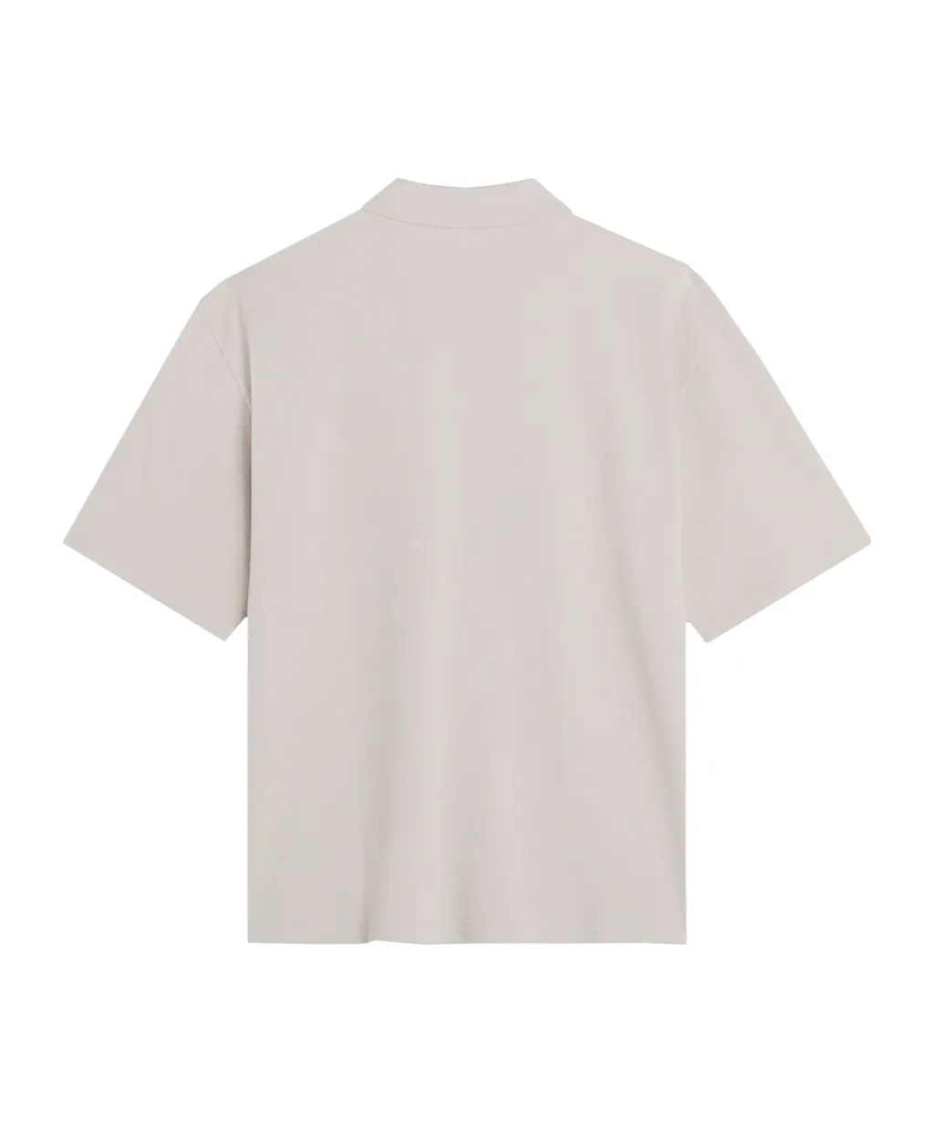 Bold Fox Head Patch Oversized Polo Shirt