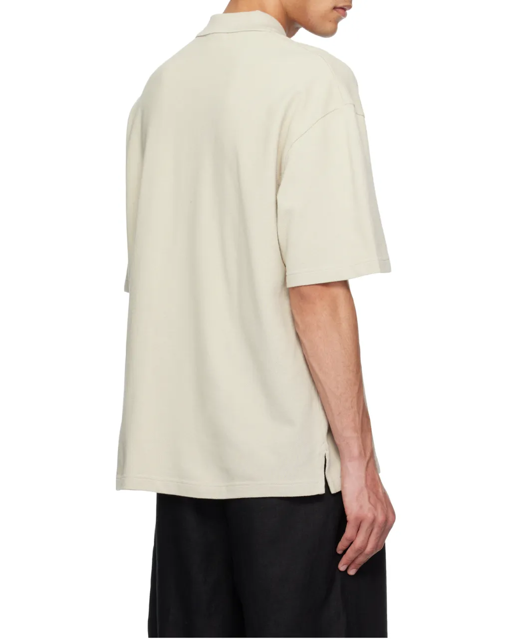 Bold Fox Head Patch Oversized Polo Shirt