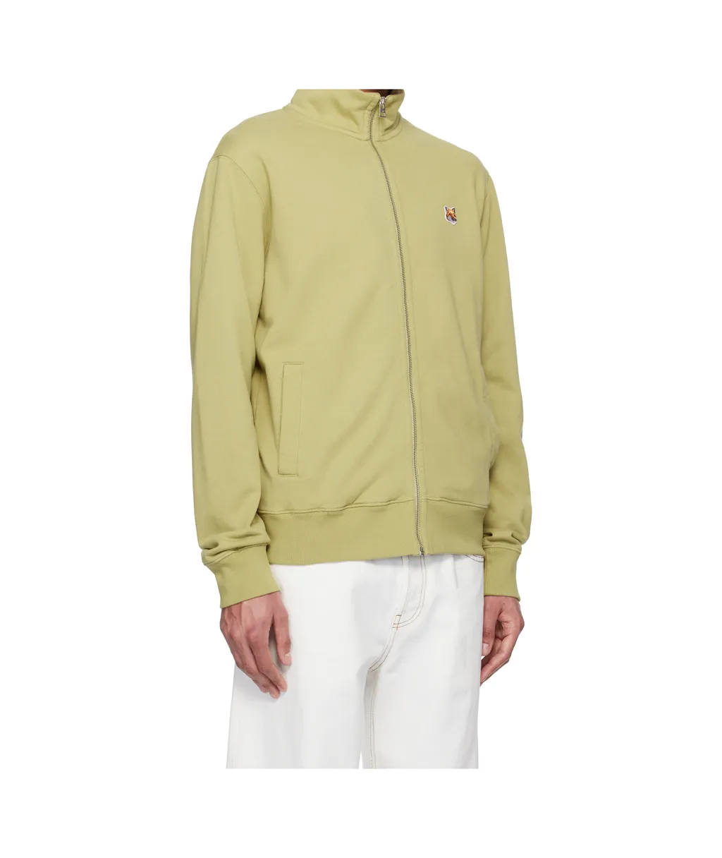 Fox Head-Patch Zip-Up Cardigan