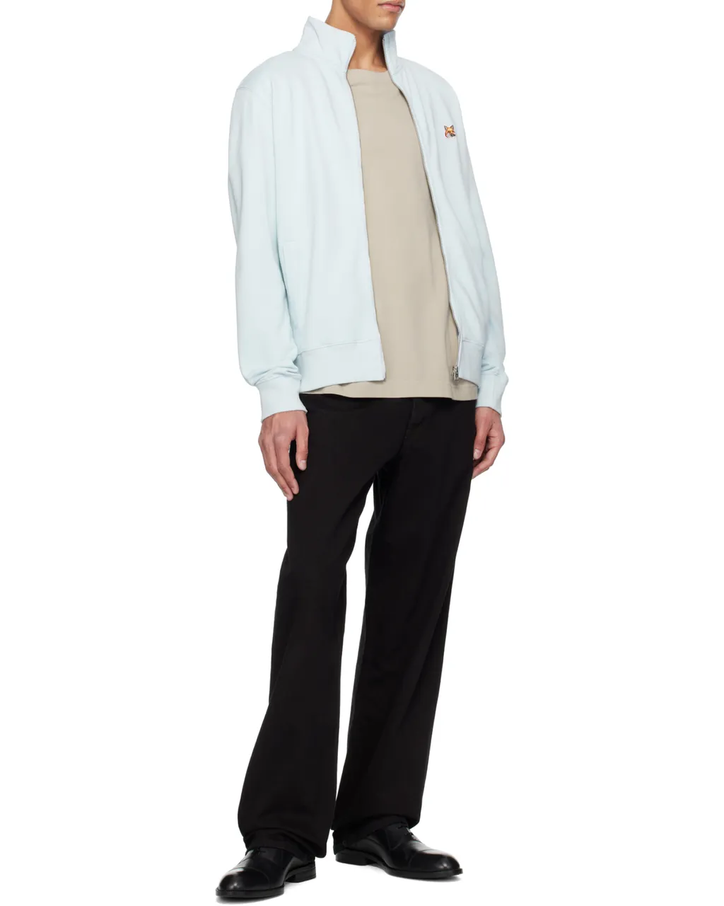 Fox Head-Patch Zip-Up Cardigan