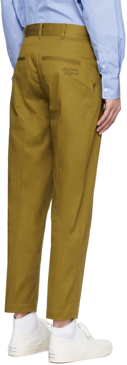 Straight-Leg Gabardine Chinos