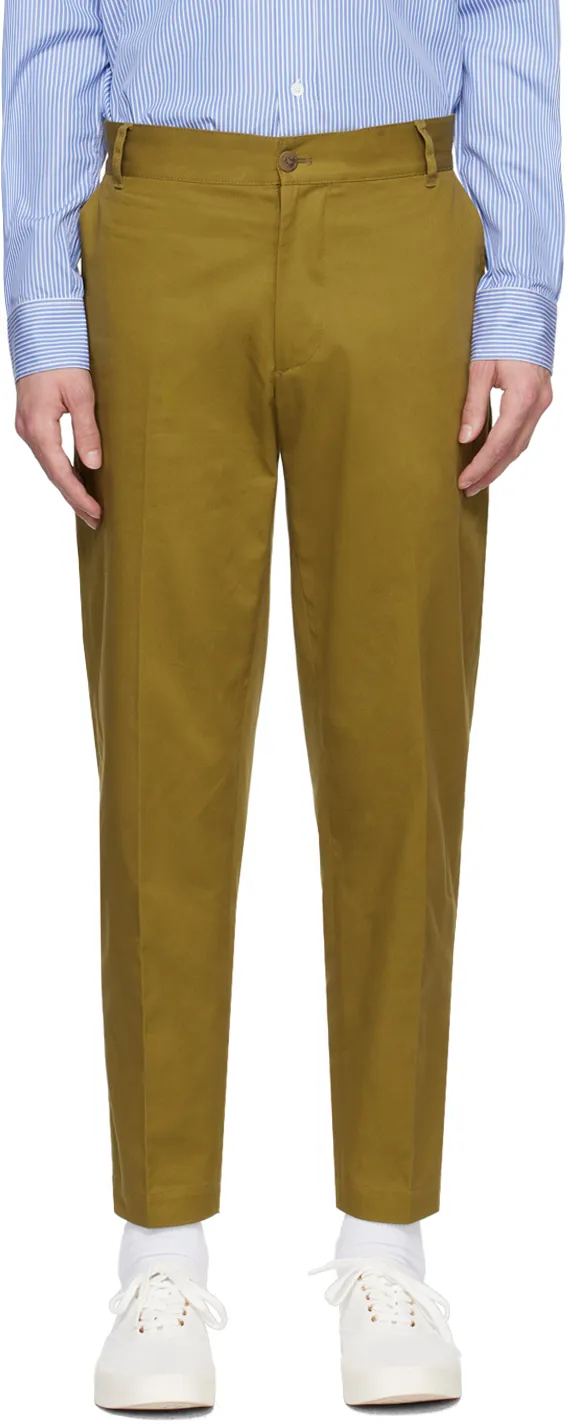 Straight-Leg Gabardine Chinos