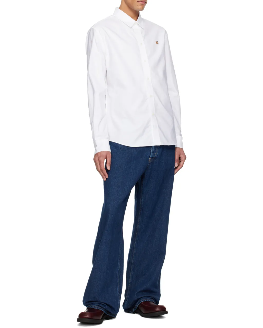 Fox-Head Patch Long-Sleeved Shirt