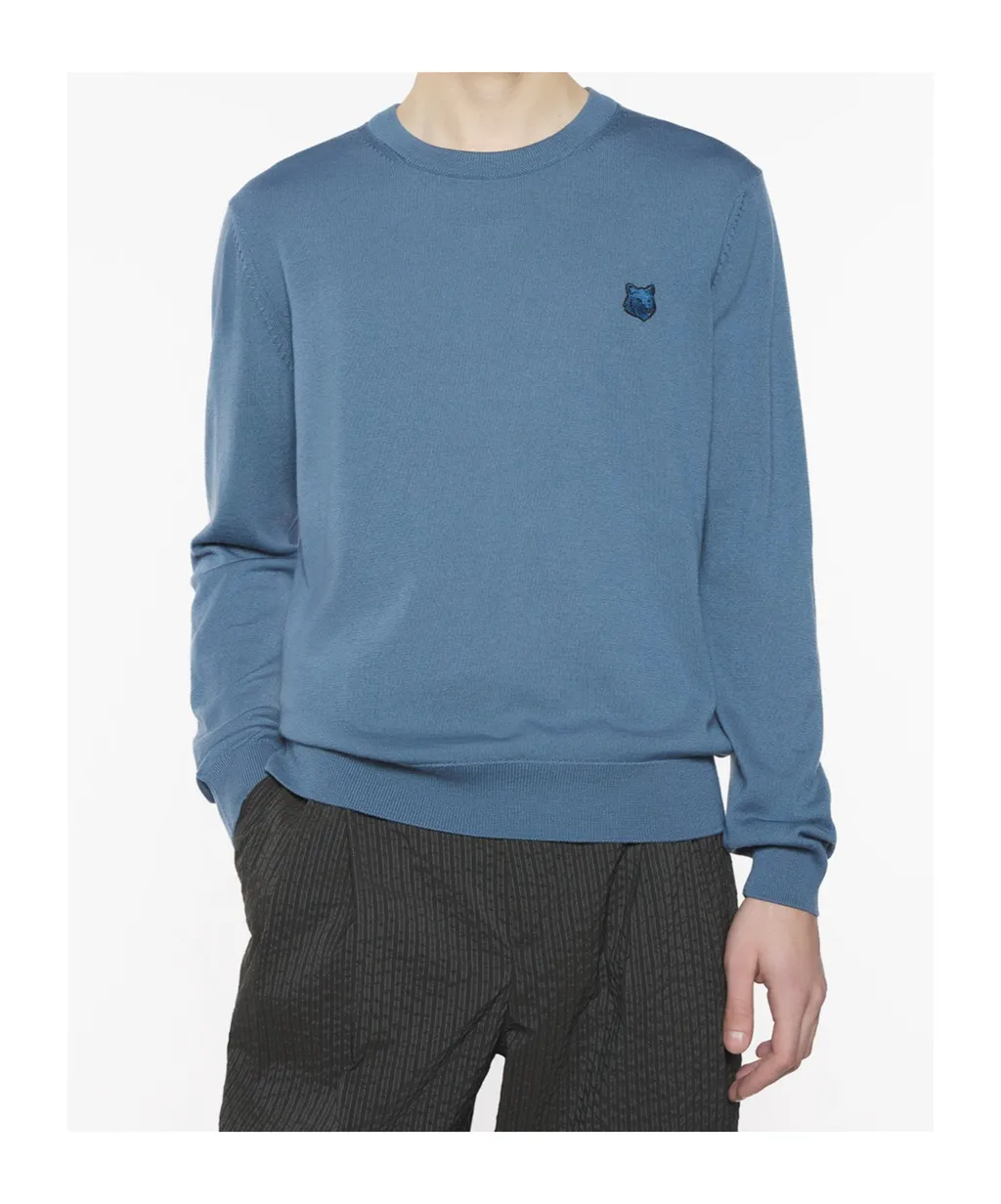 Bold Fox Head Patch Knitted Jumper
