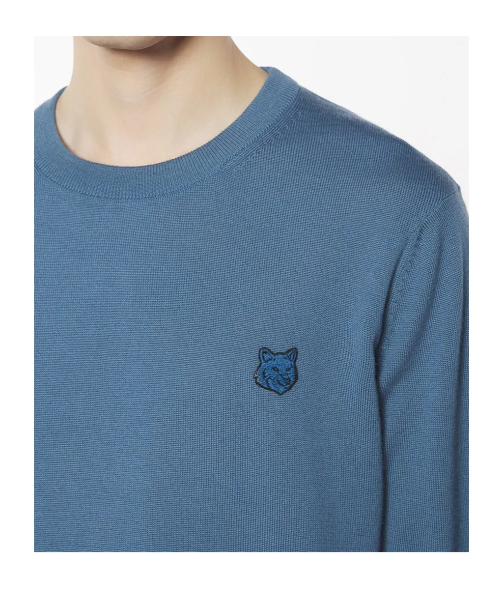 Bold Fox Head Patch Knitted Jumper