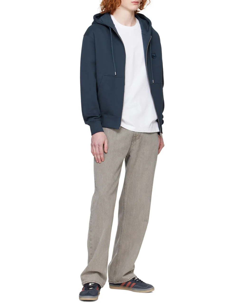 Zip-Up Drawstring Hoodie
