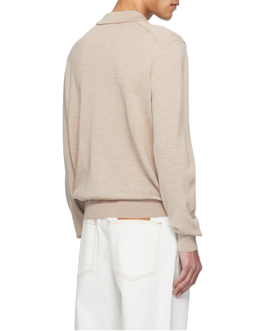 Fox Head Patch Fine-Knit Polo Shirt
