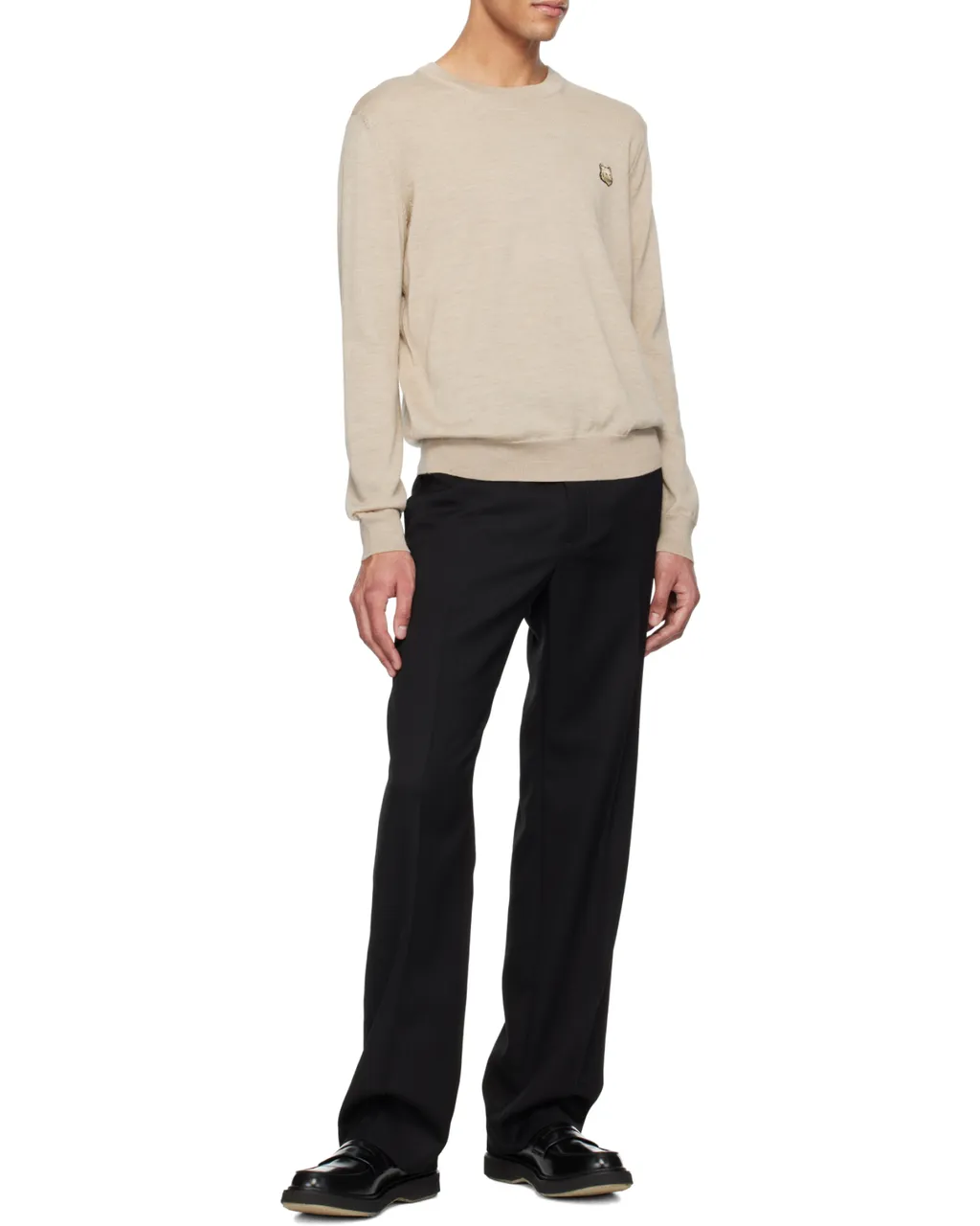 Bold Fox Head Patch Knitted Jumper