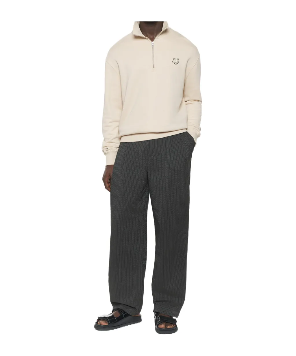 Bold Fox Head Patch Comfort Half Zipped Sweatshirt