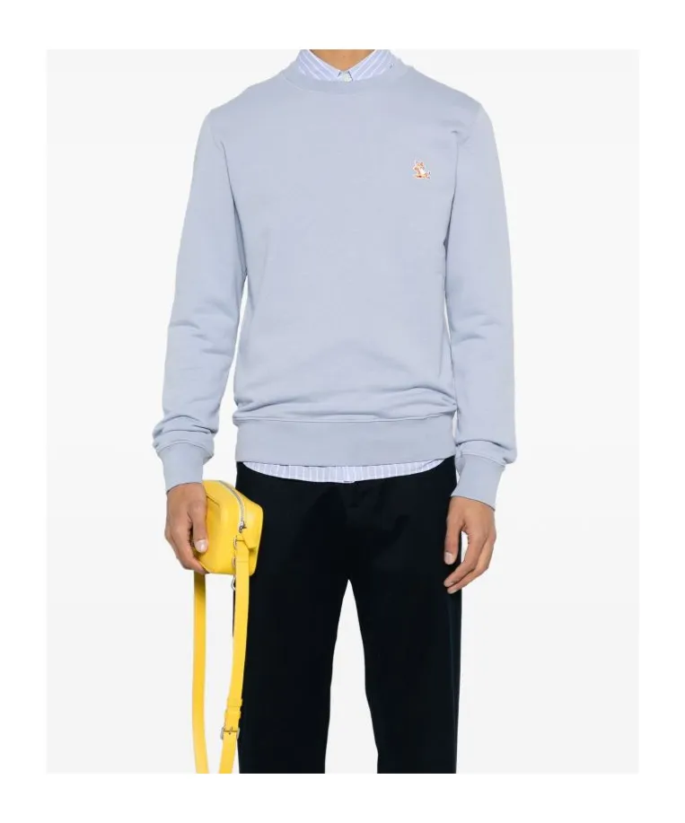 Chillax Fox Patch Crewneck Sweatshirt