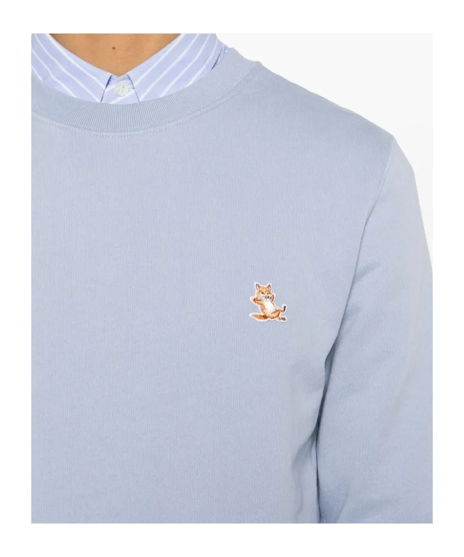 Chillax Fox Patch Crewneck Sweatshirt