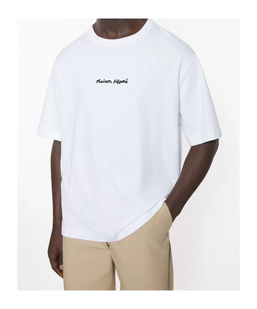 Line Handwriting Oversize Tee-Shirt