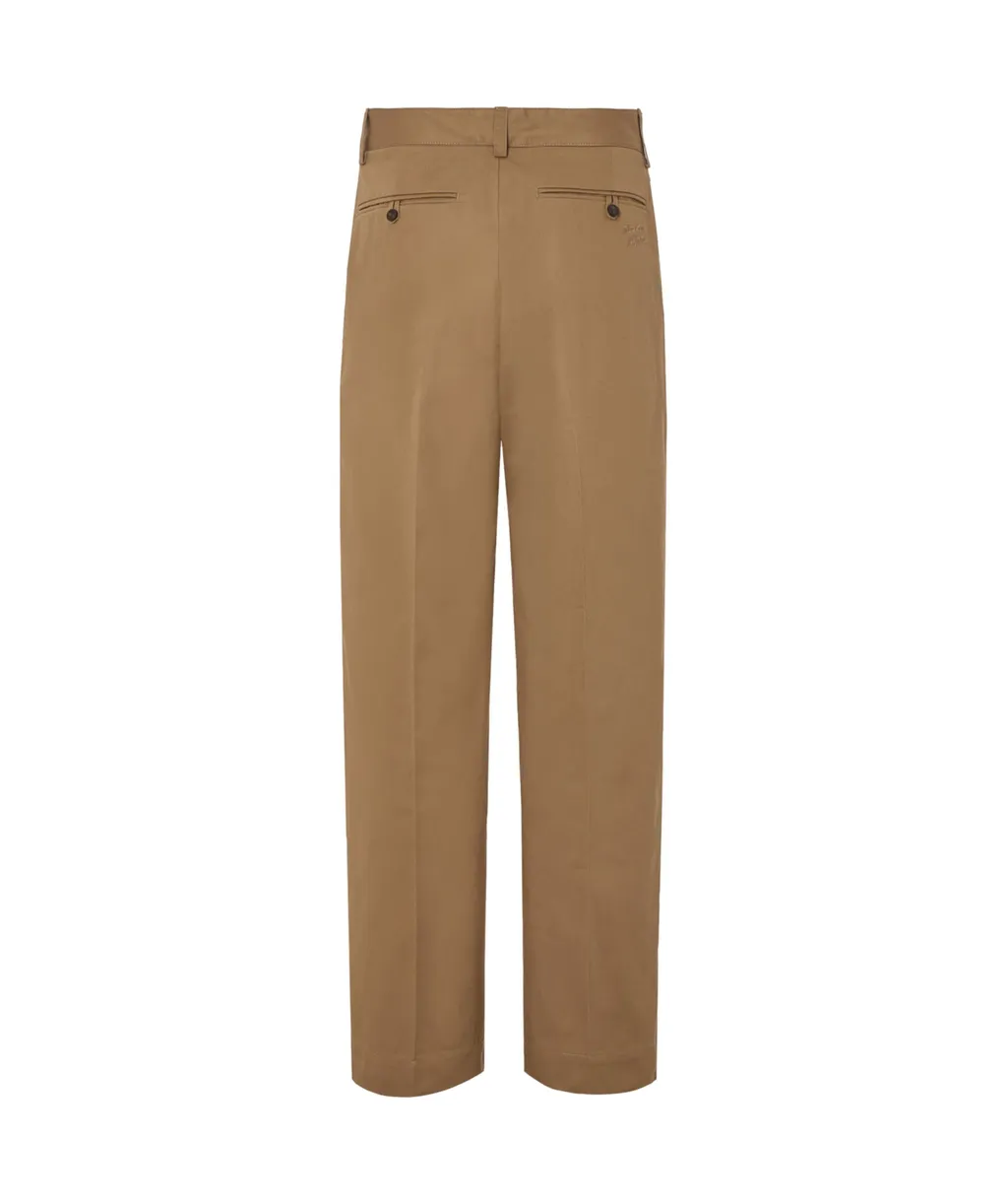Logo Embroidered Straight-Leg Chinos