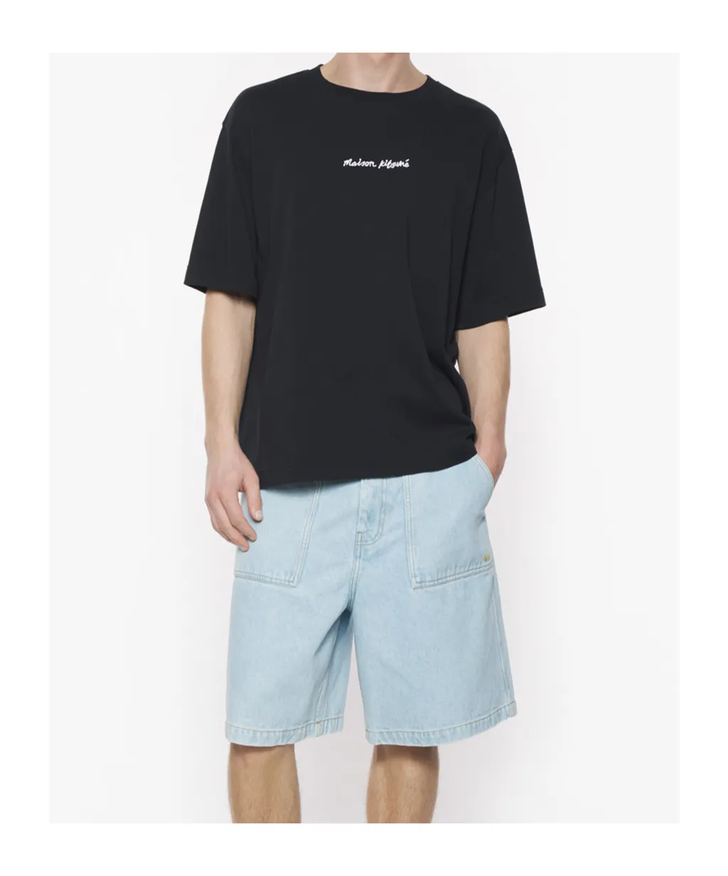 Line Handwriting Oversize Tee-Shirt