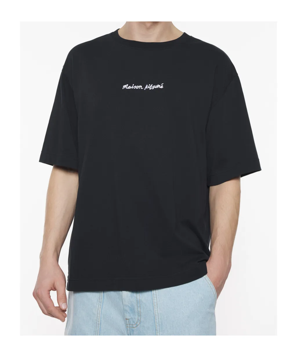 Line Handwriting Oversize Tee-Shirt