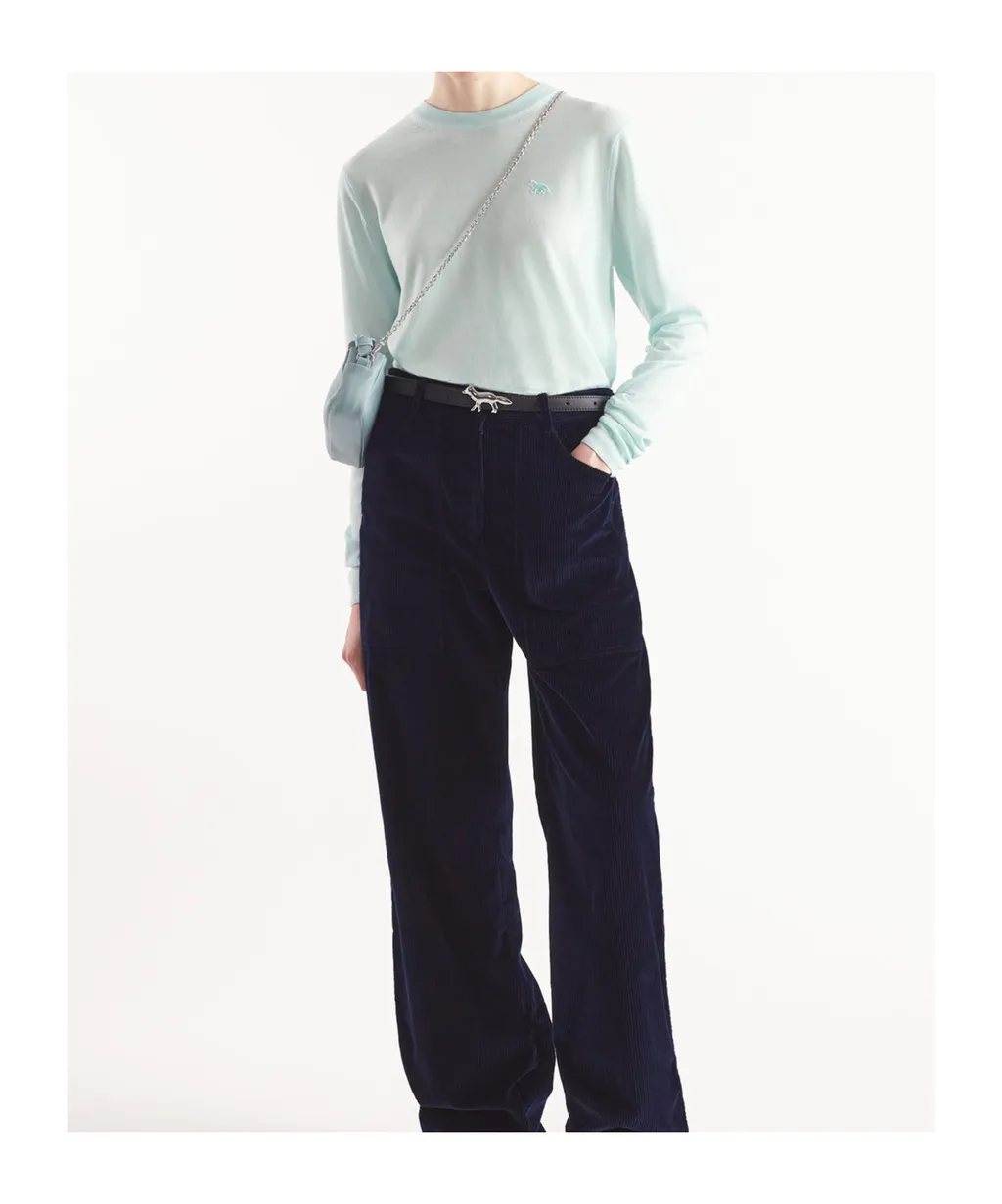 Round-Collar Long-Sleeve Sweater
