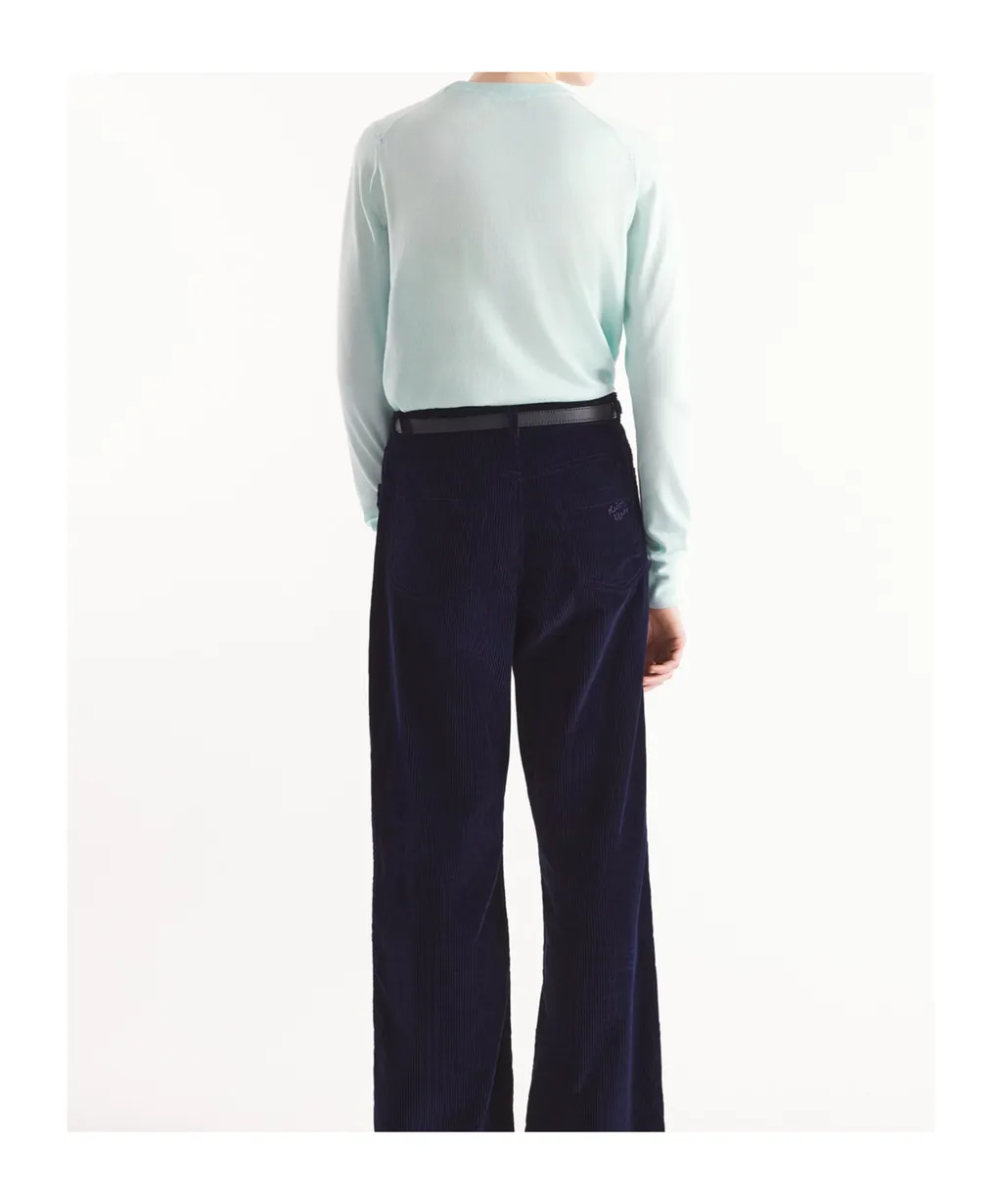 Round-Collar Long-Sleeve Sweater