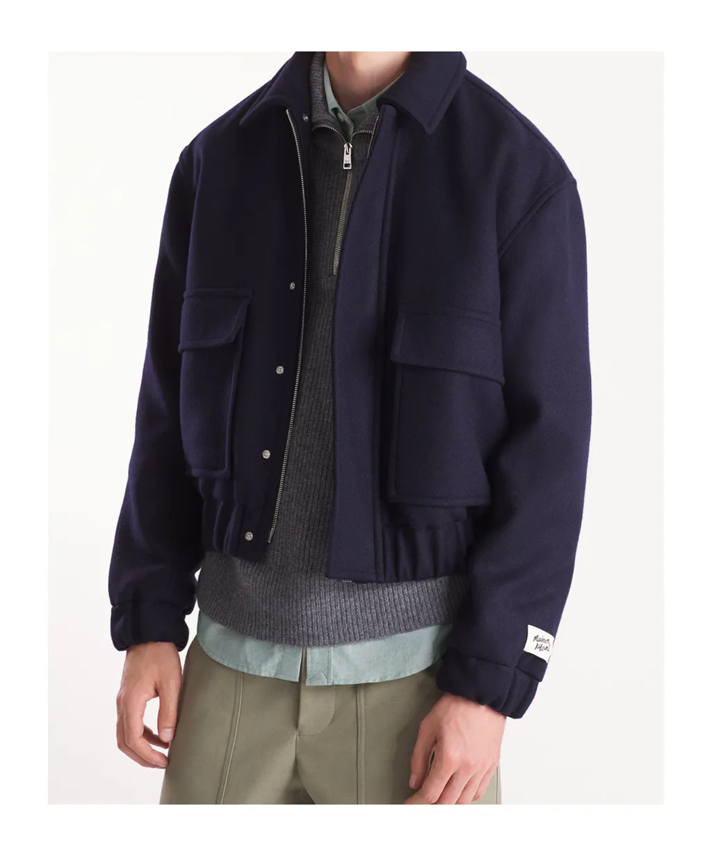 Logo Patch Zipped Jacket