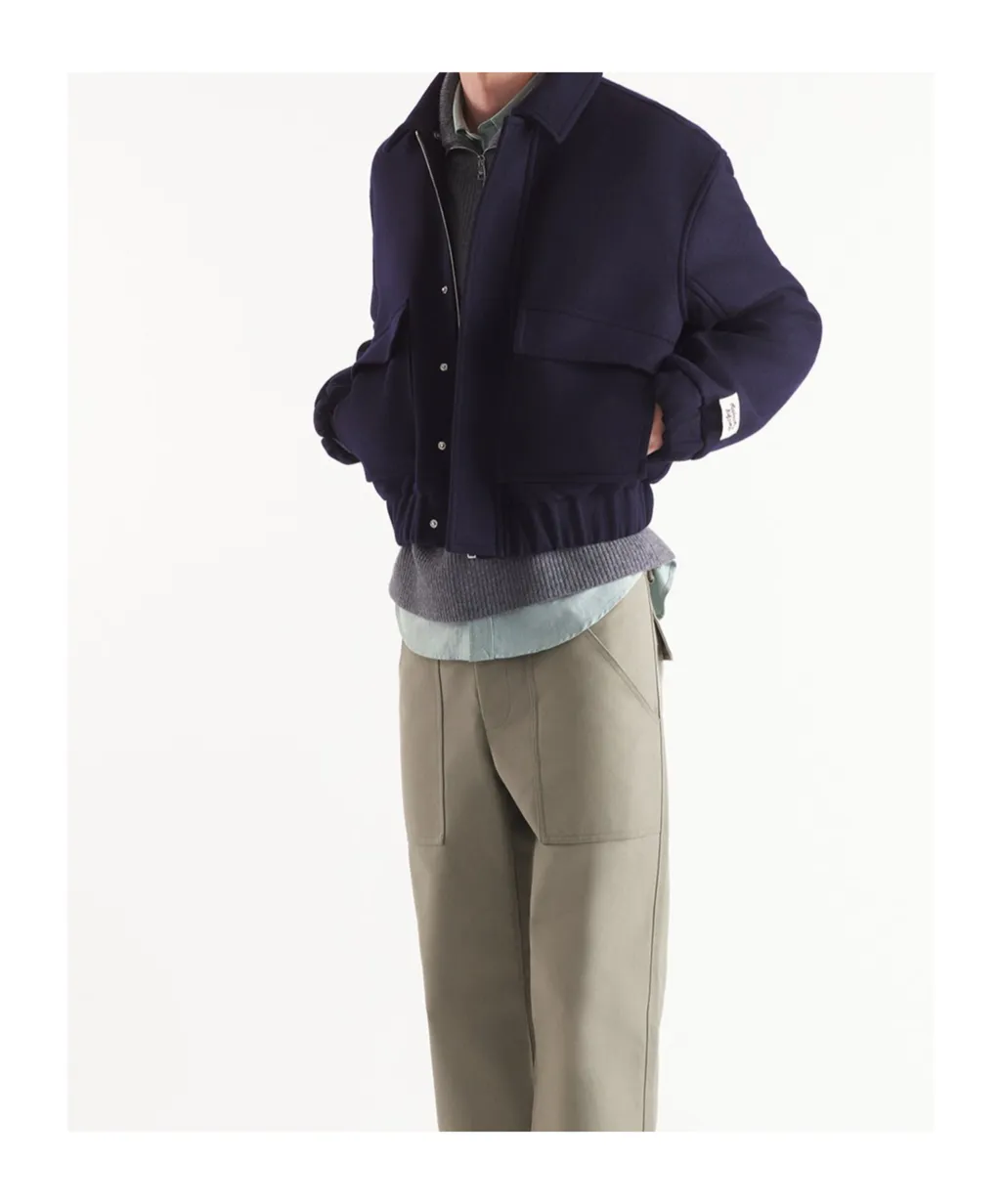 Logo Patch Zipped Jacket