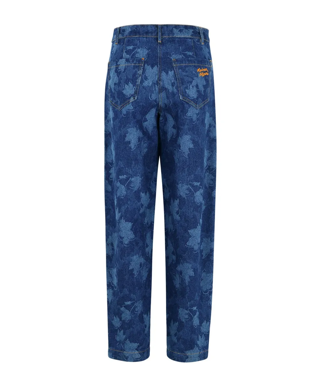 Pattern Baby Fox Embroidered Jeans