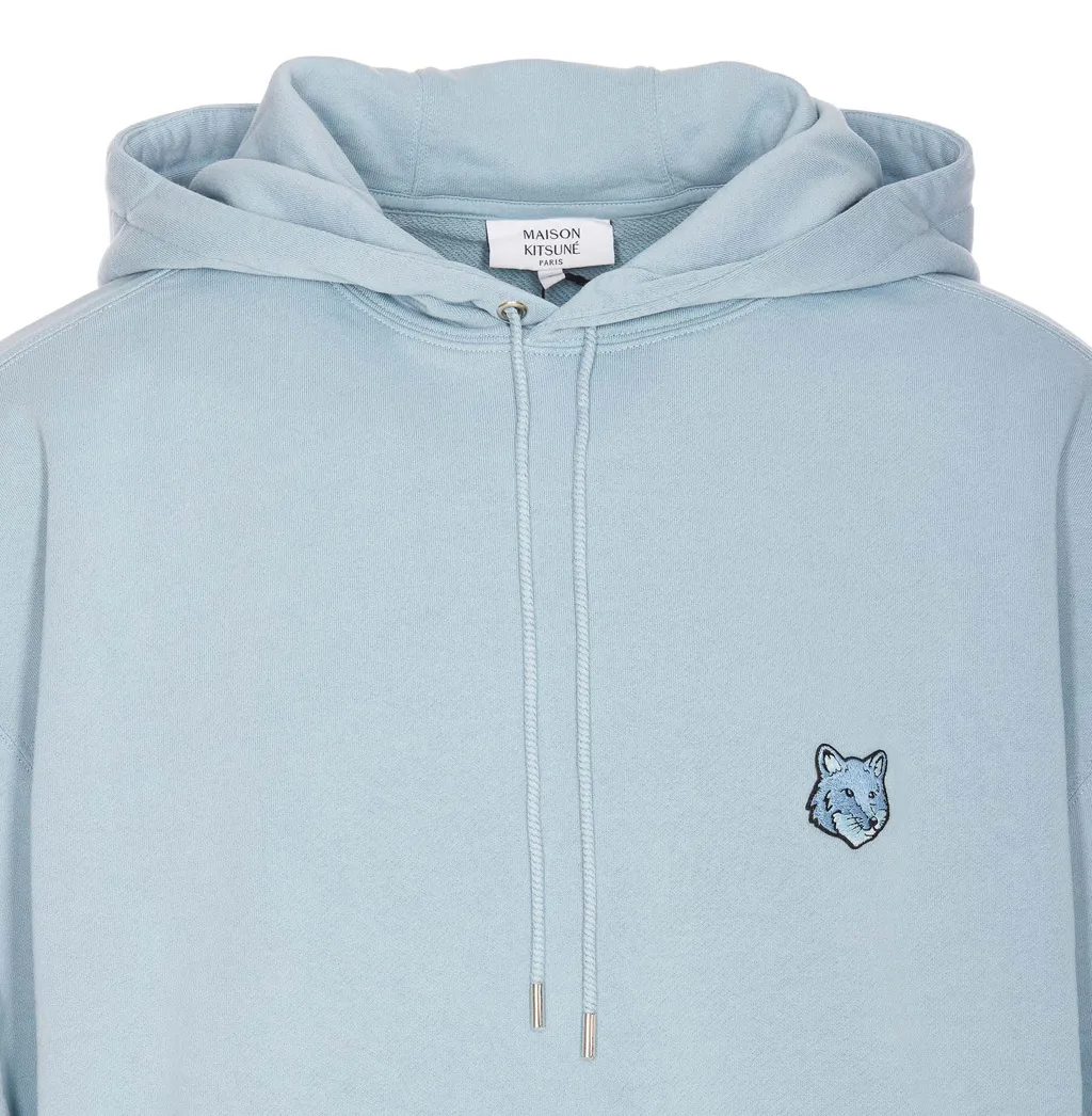 Bold Fox Head Patch Drawstring Hoodie