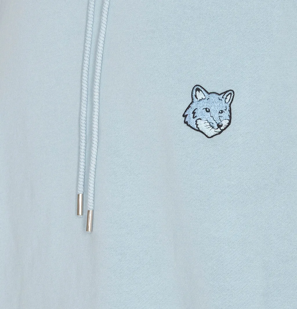 Bold Fox Head Patch Drawstring Hoodie