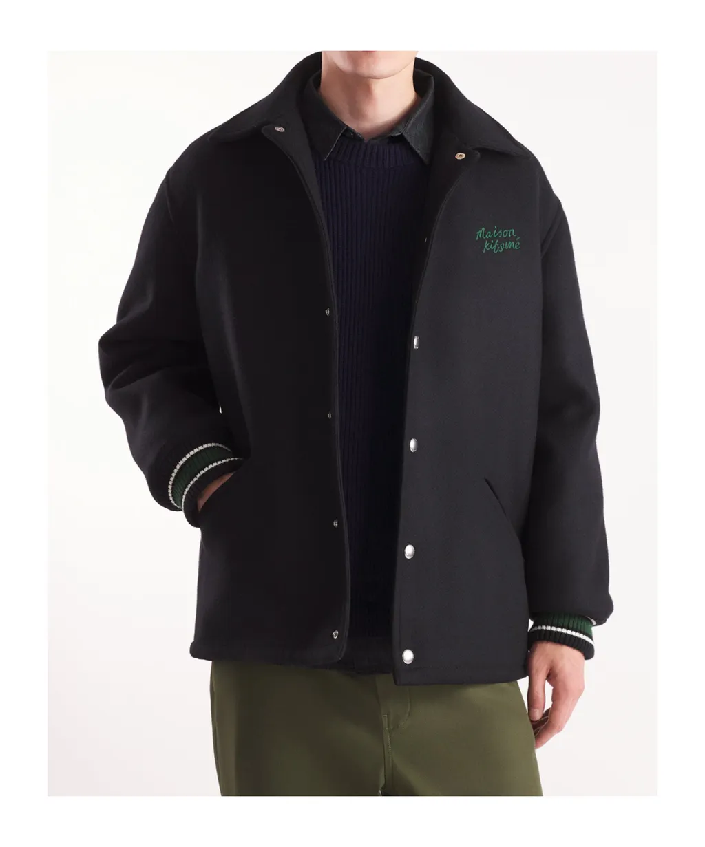 Long-Sleeved Button-Up Jacket