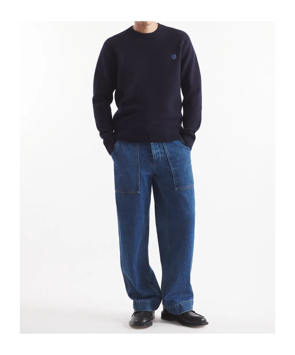Bold Fox Head Patch Knit Jumper