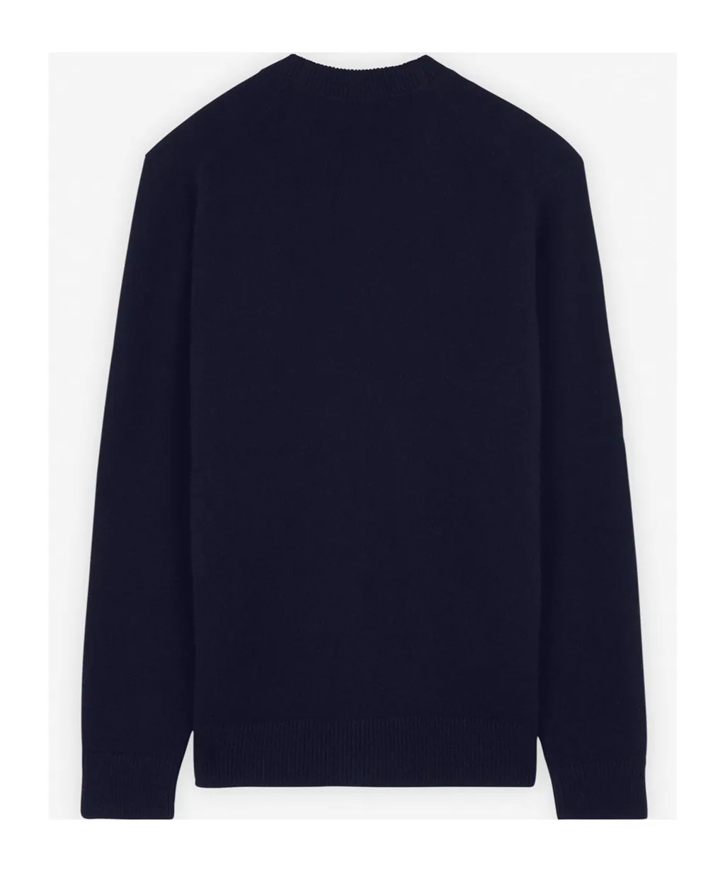 Bold Fox Head-Patch Knit Cardigan