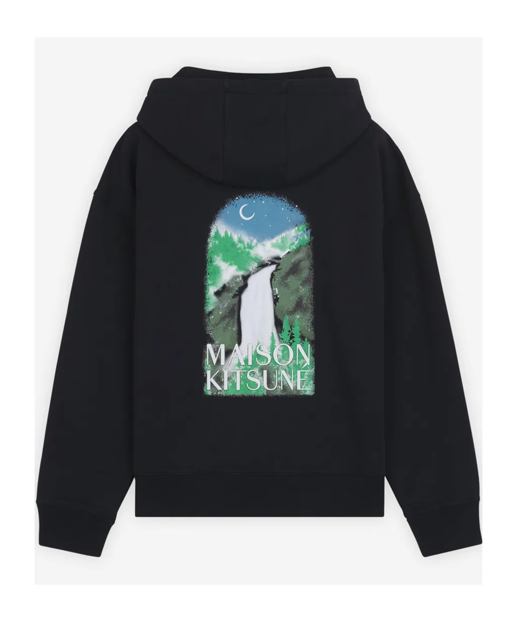 Graphic Printed Drawstring Hoodie