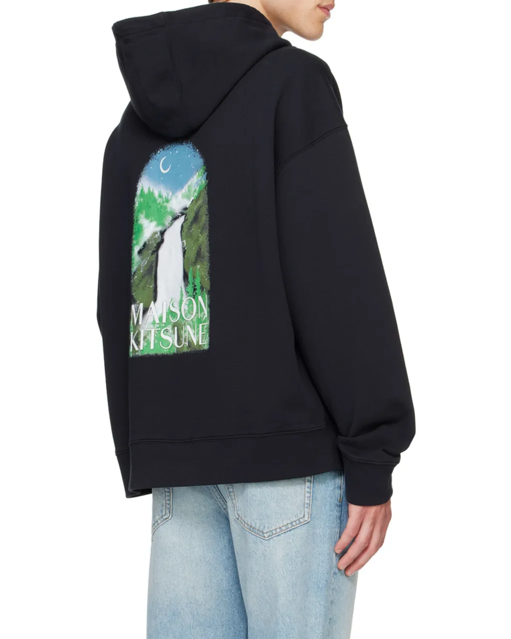 Graphic Printed Drawstring Hoodie