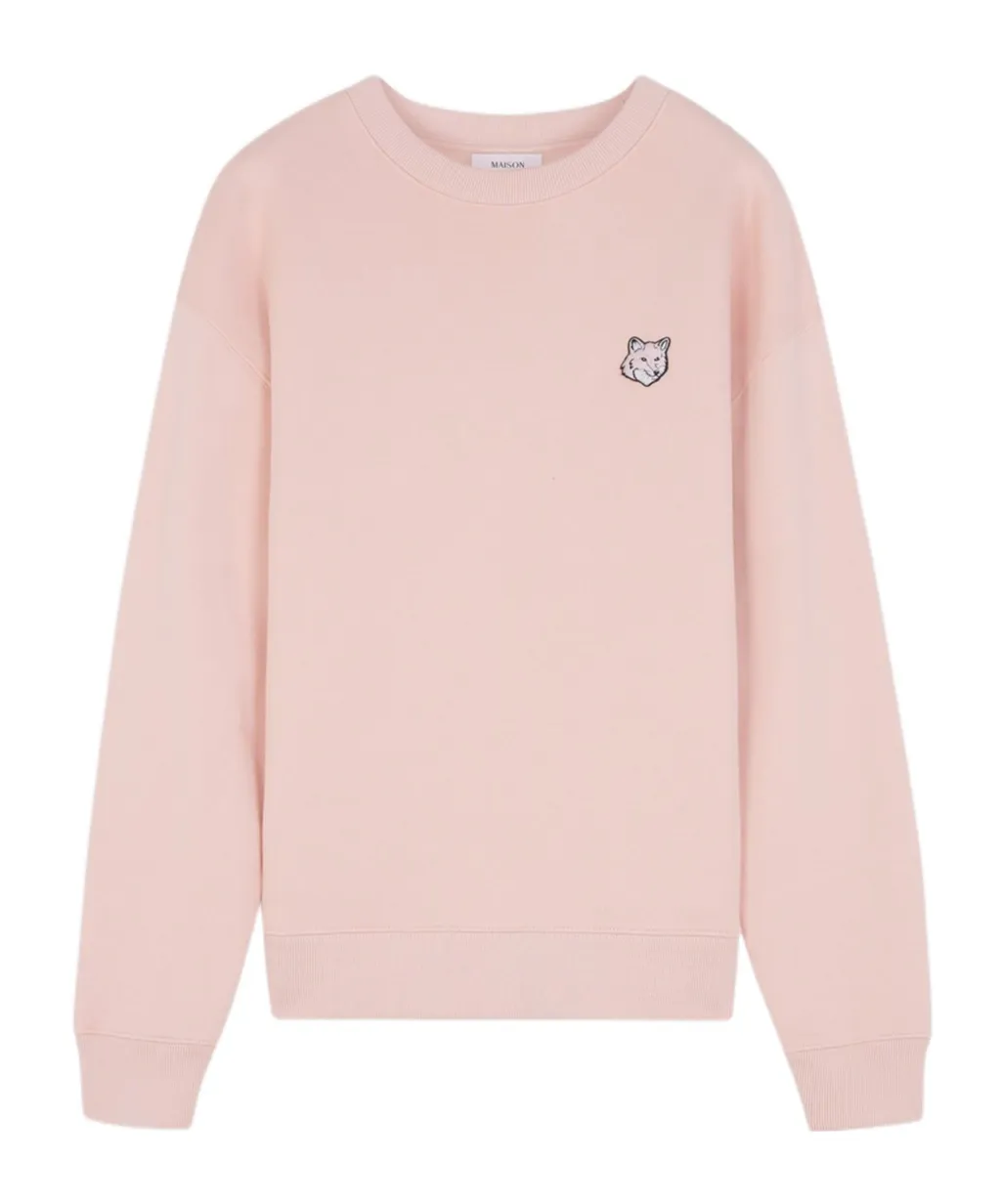 Bold Fox Head Patch Crewneck Sweatshirt