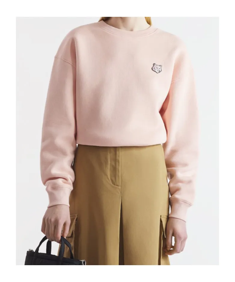 Bold Fox Head Patch Crewneck Sweatshirt