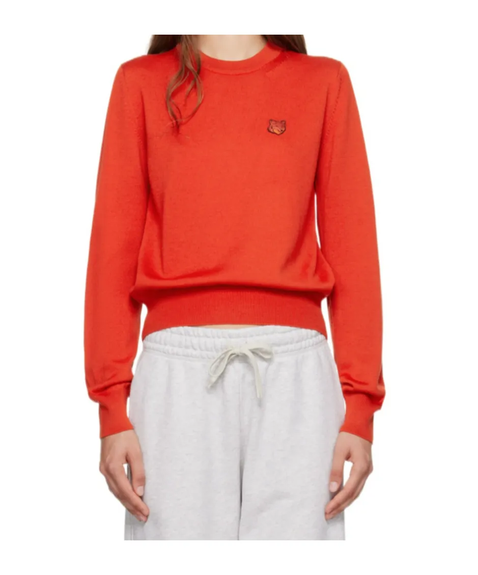 Fox Head Patch Knitted Jumper