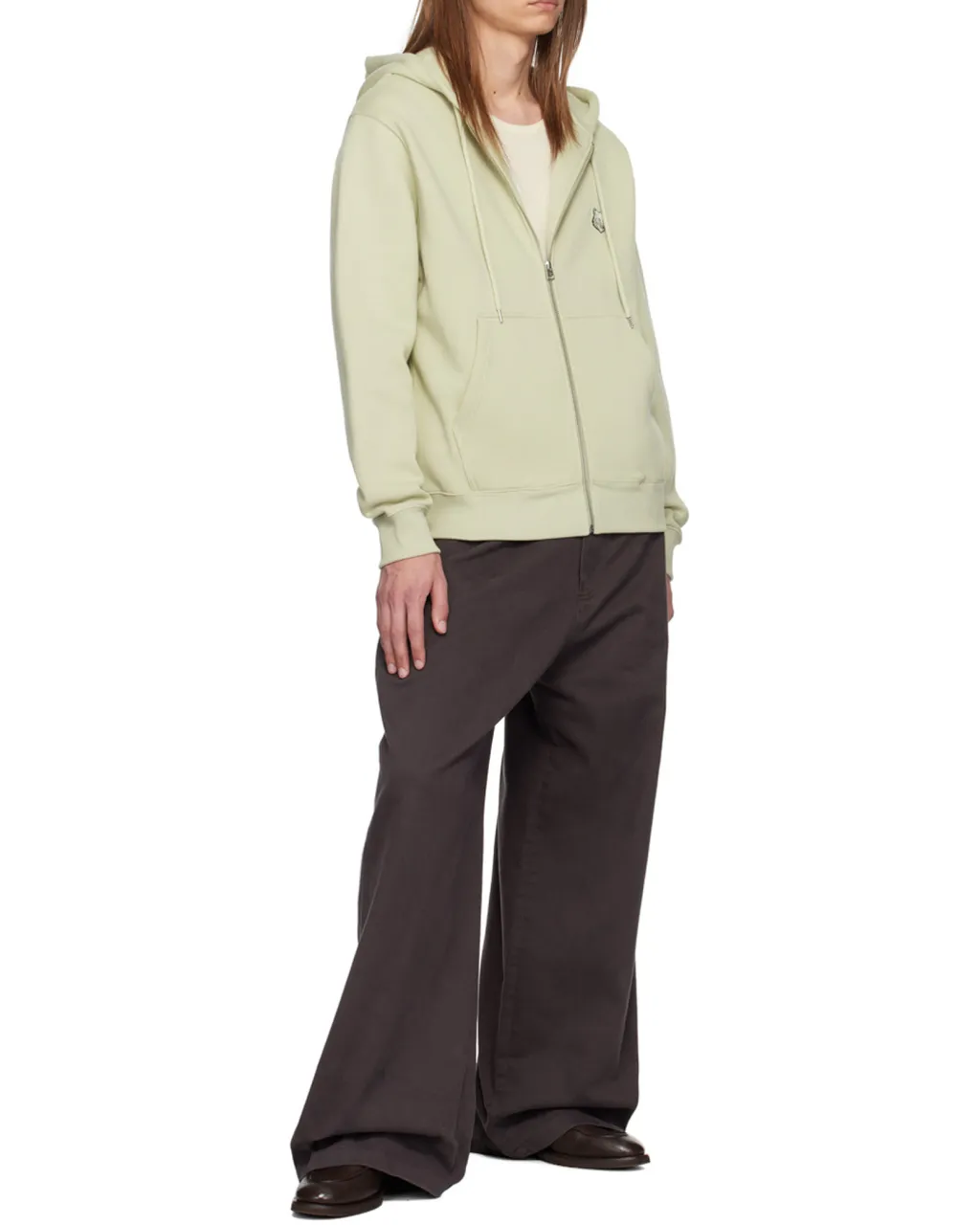 Zippered Hooded Sweatshirt
