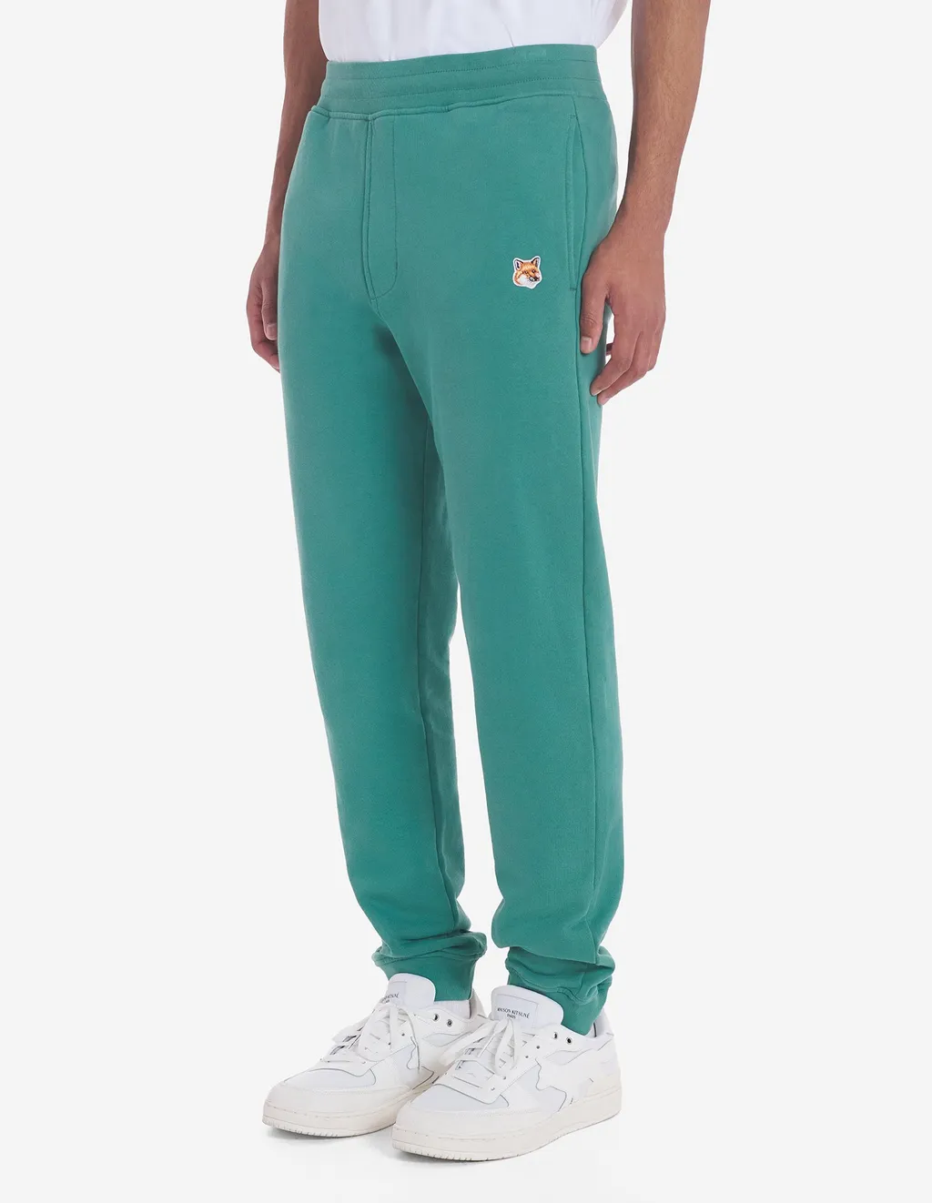 Fox Head Patch Elastic Waist Jogging Pants