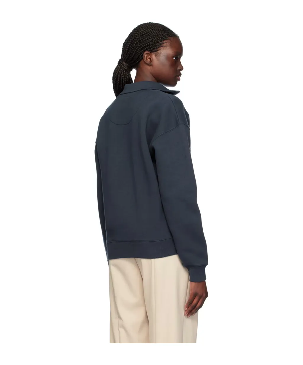 Logo Printed Half-Zip Sweatshirt