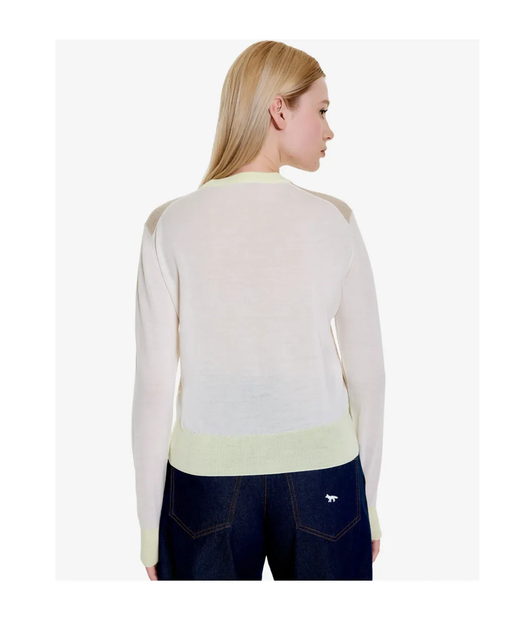 Wool Round-Neck Long-Sleeve Sweater